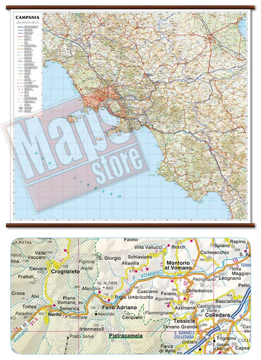 Campania Mappa Murale Con Cartografia Vrogue Co