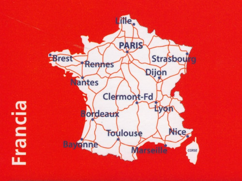 Mappa Stradale Francia France Mappa Stradale Michelin N721 Con Indice Distanze E Tempi 6973