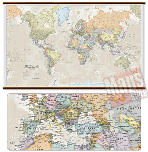 Mappa Murale Planisfero In Stile Antico Con Stati Mod Vrogue Co