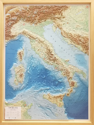 Italia - mappa in rilievo (plastico)