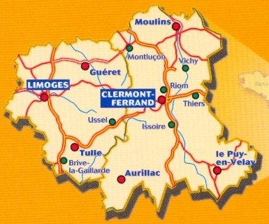clermont francia mappa