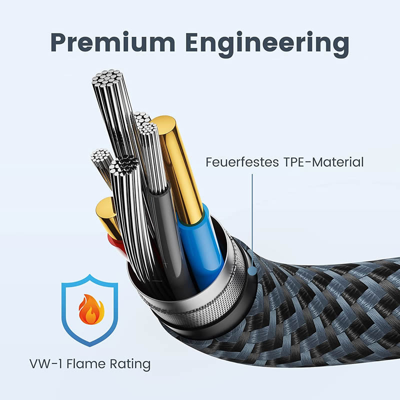 immagine di cavo cavo Cavo USB Type-C [USB 3.0, 1M], per Ricarica Rapida QC 3.0, Cavo USB-C Compatibile per Samsung S22/S22+/S21/S20/S10/S9/S8, Huawei P50/Mate50, Xiaomi, OnePlus