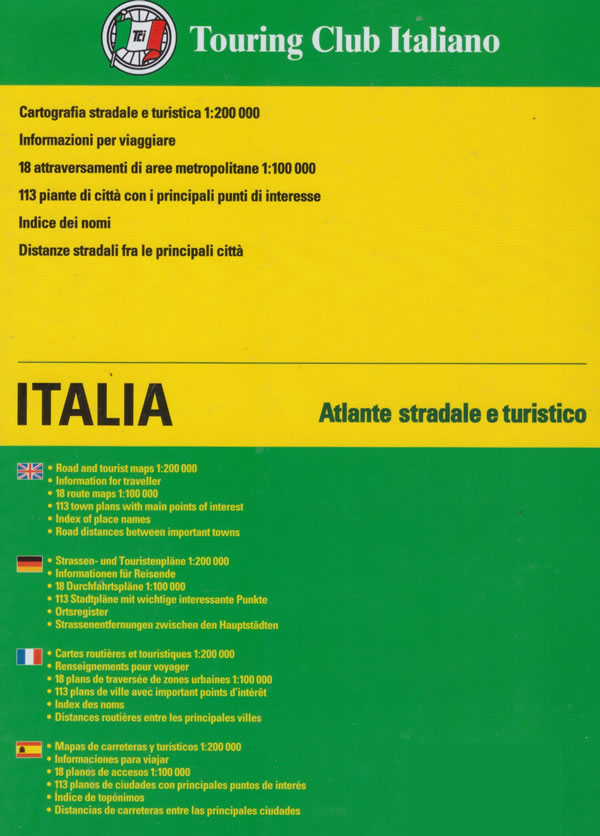 immagine di atlante stradale atlante stradale Atlante Stradale d'Italia - con informazioni per viaggiare, 18 aree metropolitane in dettaglio, 113 piante di città e ZTL, norme per la circolazione, luoghi di interesse turistico, rete autostradale, aeroporti, traghetti, ferrovie, indice e distanze stradali - EDIZIONE 2025