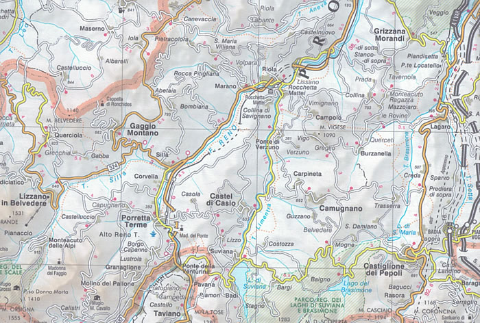 immagine di mappa stradale provinciale mappa stradale provinciale Bergamo - mappa della provincia - EDIZIONE 2024