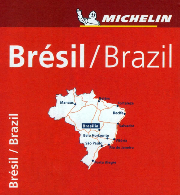 immagine di mappa stradale mappa stradale Brasile / Brazil - con Brasilia, São Paulo, Rio de Janeiro, Porto Alegre, Belo Horizonte, Fortaleza, Manaus, Belem, Recife, Salvador - mappa stradale Michelin n.764 - EDIZIONE 2024