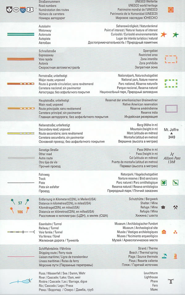 immagine di mappa stradale mappa stradale Canada - set di 3 mappe stradali (Ovest, Centro, Est) - con Vancouver, Alberta, Manitoba, Saskatchewan, Alberta, British Columbia, Yukon Territory, Northwest Territories, Nunavut, Ottawa, Toronto, Montreal, Ontario, Québec, Nova Scotia, New Brunswick, Prince Edward Island, Newfoundland/Terranova e Labrador - mappe impermeabili e antistrappo - nuova edizione