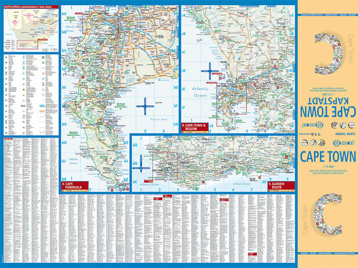 immagine di mappa di città mappa di città Città del Capo / Cape Town - mappa plastificata, impermeabile e antistrappo - con dettaglio del centro città, linee dei trasporti pubblici, mappe dei dintorni di Cape Town e di Robben Island - mappa della città plastificata, impermeabile, scrivibile e anti-strappo - dettagliata e facile da leggere, con trasporti pubblici, attrazioni e luoghi di interesse - nuova edizione