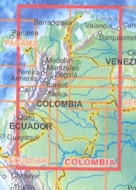 immagine di mappa stradale mappa stradale Colombia - con Bogotà, Medellin, Cartagena - mappa impermeabile e antistrappo - nuova edizione