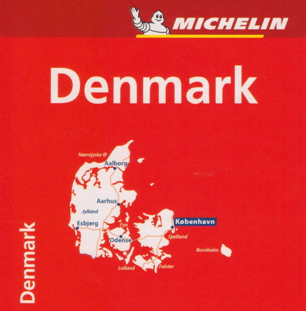 immagine di mappa stradale mappa stradale Danimarca - mappa stradale Michelin n.749 - con Copenaghen, Århus, Aalborg, Esbjerg, Odense, Isola di Fyn, Bornholm - EDIZIONE 2024