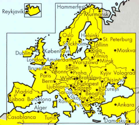 mappa stradale Europa / Europe