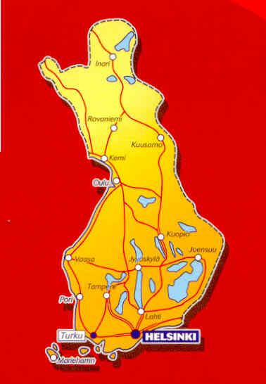 immagine di mappa stradale mappa stradale n.754 - Finlandia