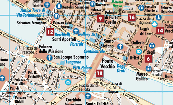 immagine di mappa di città mappa di città Firenze - mappa della città plastificata, impermeabile, scrivibile e anti-strappo - dettagliata e facile da leggere, con trasporti pubblici, attrazioni e luoghi di interesse - nuova edizione