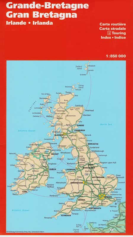 immagine di mappa stradale mappa stradale Gran Bretagna e Irlanda - mappa stradale - EDIZIONE 2024