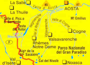 immagine di mappa topografica mappa topografica 86 - Gran Paradiso, Valle d' Aosta