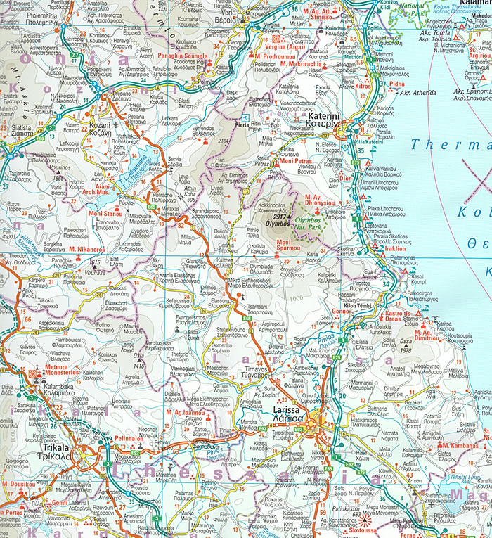 immagine di mappa stradale mappa stradale Grecia - mappa stradale con spiagge, luoghi panoramici, siti archeologici - mappa impermeabile e antistrappo - con Atene, Attica, Salonicco, Patrasso, Pireo, Candia, Peristeri, Larissa, Volo, Kallithea, Nikaia, isole del golfo Saronico e Argolico, Cicladi, Mykonos/Mikonos, Paros, Antiparos, Naxos, Delos, Parikia, Santorini, Dodecaneso, Kos, Nissyros, Kalymnos, Leros, Lipsi, Patmos, Samos, Rodi, Sporadi, Creta, Isole Ionie, Corfu, Leucade, Cefalonia, Itaca, Zante, con tutte le isole, costa Ionica ed Egea - EDIZIONE Marzo 2024