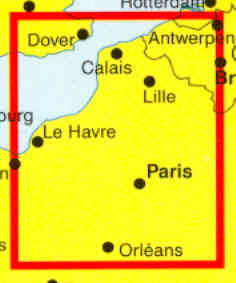 immagine di mappa stradale mappa stradale Ile de France, Normandia, Fiandre - nuova edizione