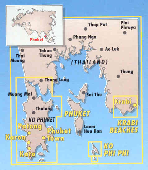 immagine di mappa stradale mappa stradale Isola di Puket / Phuket Island