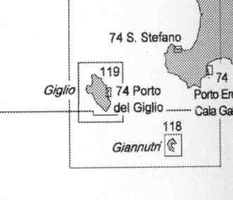 immagine di carta nautica carta nautica 119 - Isola del Giglio