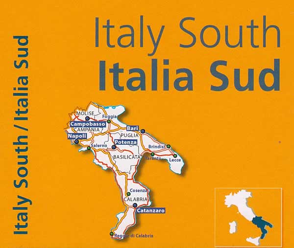 immagine di mappa stradale mappa stradale Italia Sud - con Puglia, Molise, Campania, Calabria, Basilicata - mappa stradale Michelin n.564 - nuova edizione
