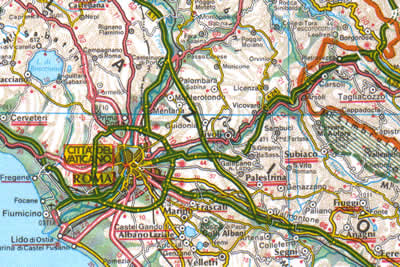 Mappa Murale Italia Stradale Con Limiti Di Regione X Cm