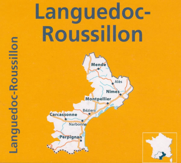 immagine di mappa stradale regionale mappa stradale regionale n. 526 - Languedoc-Roussillon / Linguadoca-Rossiglione - con Montpellier, Nimes, Camargue, Ales, Le Vigan, Florac, Mende, Lodeve, Beziers, Narbonne, Carcassonne, Limoux, Perpignan, Prades, Ceret - mappa stradale con stazioni di servizio e autovelox - EDIZIONE 2024