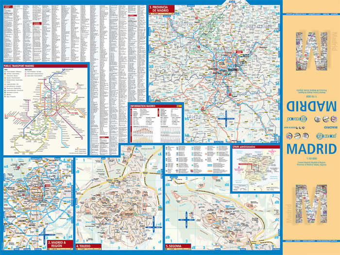 immagine di mappa di città mappa di città Madrid - mappa della città plastificata, impermeabile, scrivibile e anti-strappo - dettagliata e facile da leggere, con trasporti pubblici, attrazioni e luoghi di interesse - nuova edizione