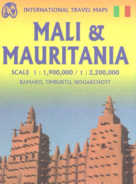 immagine di mappa stradale mappa stradale Mauritania, Mali - mappa stradale - con cartografia dettagliata, informazioni turistiche, con mappe delle città di Nouakchott, Bamako, Timbuktu/Tombouctou - nuova edizione