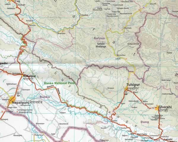 immagine di mappa stradale mappa stradale Mongolia - con Ulaanbaatar, Erdenet, Darhan, Deserto dei Gobi e Oasi - mappa impermeabile e antistrappo - nuova edizione