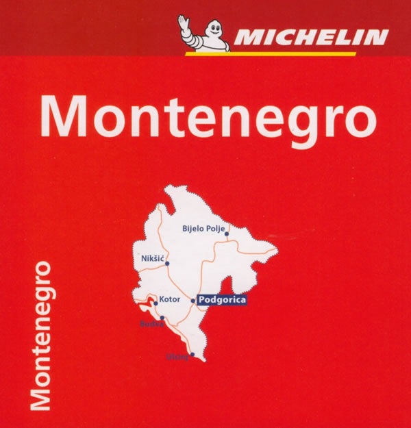 immagine di mappa stradale mappa stradale Montenegro - con Podgorica, Kotor, Budva, Ulcinj, Bijelo Polje - mappa stradale Michelin n.780 - con percorsi panoramici, parchi e riserve naturali - EDIZIONE 2024