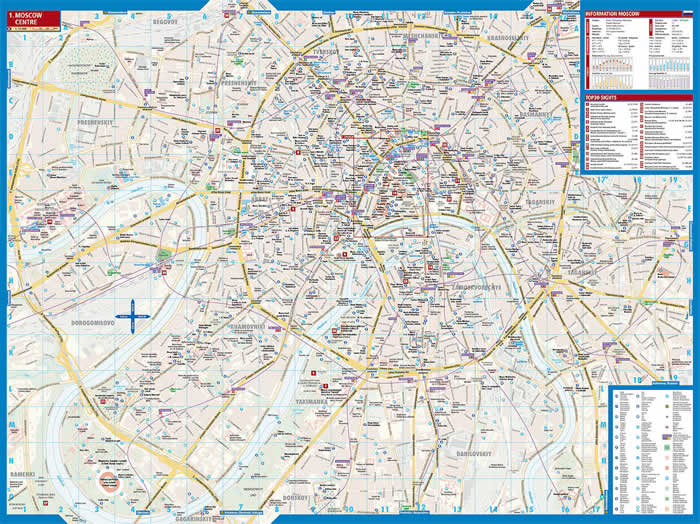 immagine di mappa di città mappa di città Mosca - mappa della città plastificata, impermeabile, scrivibile e anti-strappo - dettagliata e facile da leggere, con trasporti pubblici, attrazioni e luoghi di interesse - nuova edizione