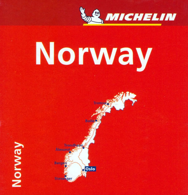 immagine di mappa stradale mappa stradale Norvegia - con Oslo, Bergen, Stavanger,  Ålesund, Tromsø - mappa stradale Michelin n.752 - EDIZIONE 2024