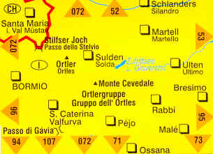 immagine di mappa topografica mappa topografica 72 - Ortler/Ortles, Cevedale