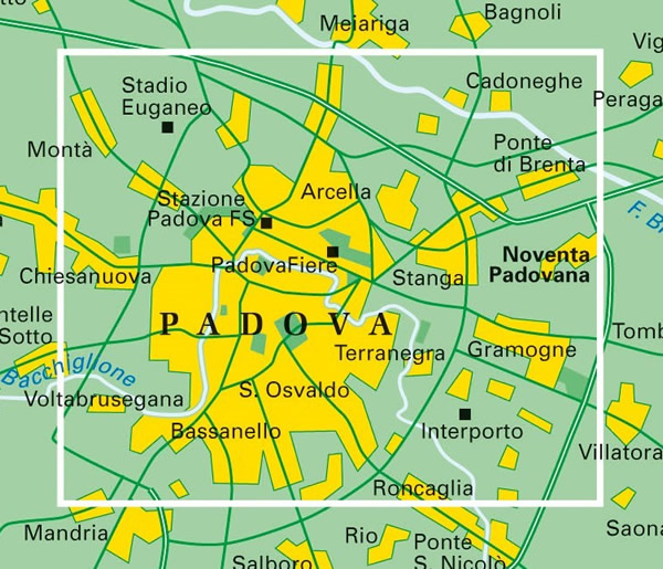 immagine di mappa di città mappa di città Padova - mappa della città - nuova edizione