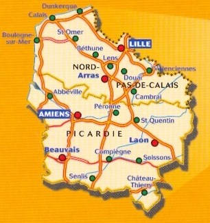 immagine di mappa stradale regionale mappa stradale regionale n. 511 - Nord-Passo di Calais, Picardia