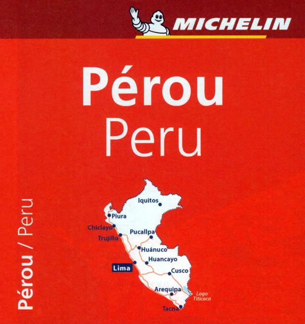 immagine di mappa stradale mappa stradale Perù - con Lima, Arequipa, Trujillo, Iquitos, Chiclayo, Piura, Cusco - mappa stradale Michelin n.763 - EDIZIONE 2024