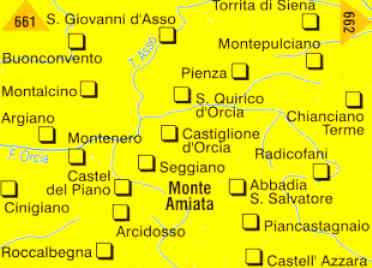 immagine di mappa topografica mappa topografica 653 - Pienza, Montalcino, Monte Amiata