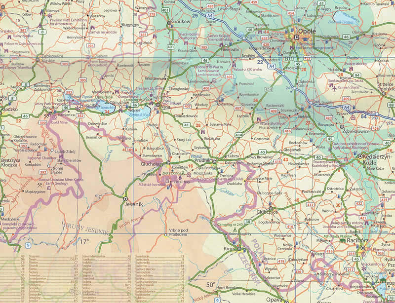 immagine di mappa stradale mappa stradale Polonia / Poland / Polska - mappa stradale - con Varsavia (Warszawa), Cracovia (Kraków), Łódź, Breslavia (Wrocław), Poznań, Danzica (Gdańsk) - nuova edizione