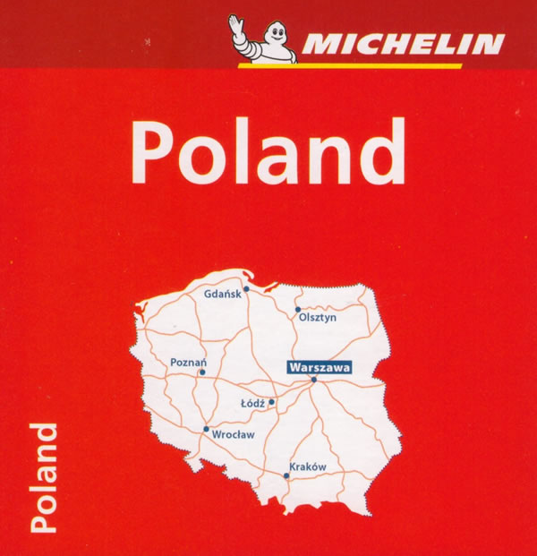 immagine di mappa stradale mappa stradale Polonia - mappa stradale Michelin n.720 - con Varsavia, Cracovia, Łódź, Breslavia, Poznan, Gdansk/Danzica - EDIZIONE 2024