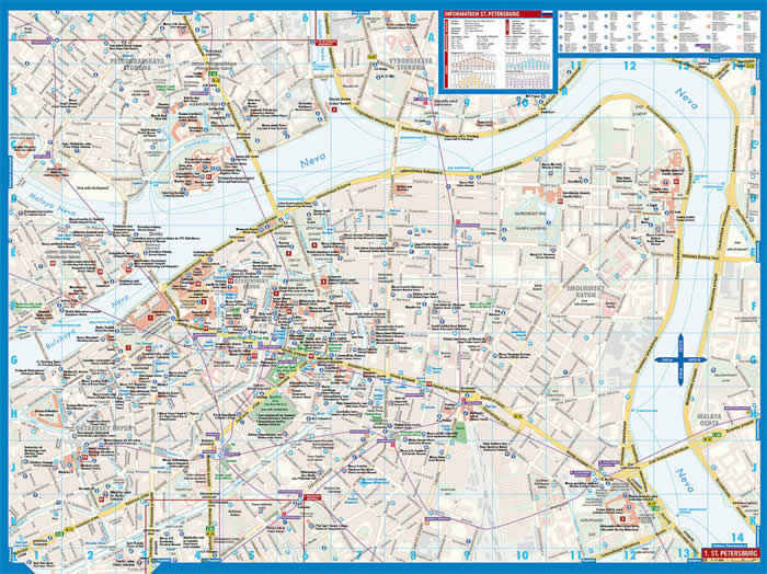 immagine di mappa di città mappa di città San Pietroburgo - mappa plastificata, impermeabile e antistrappo - nuova edizione