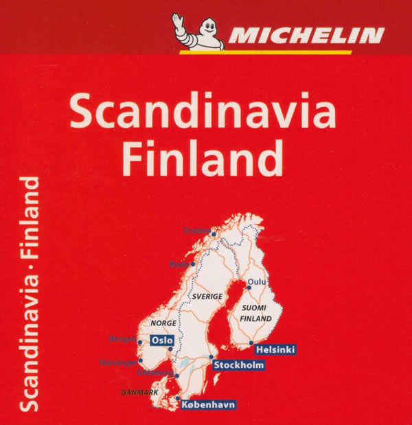 immagine di mappa stradale mappa stradale Scandinavia - Danimarca, Norvegia, Svezia e Finlandia - mappa stradale Michelin n.711 - con Stoccolma, Helsinki, Oslo, Kobenhavn, Bergen, Goeteborg - EDIZIONE 2024