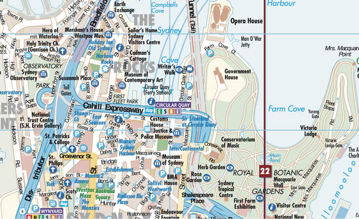 immagine di mappa di città mappa di città Sydney - mappa della città plastificata, impermeabile, scrivibile e anti-strappo - dettagliata e facile da leggere, con trasporti pubblici, attrazioni e luoghi di interesse - nuova edizione