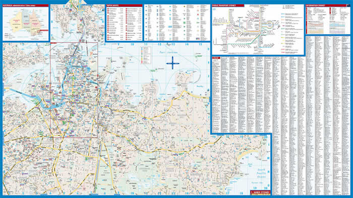 immagine di mappa di città mappa di città Sydney - mappa della città plastificata, impermeabile, scrivibile e anti-strappo - dettagliata e facile da leggere, con trasporti pubblici, attrazioni e luoghi di interesse - nuova edizione