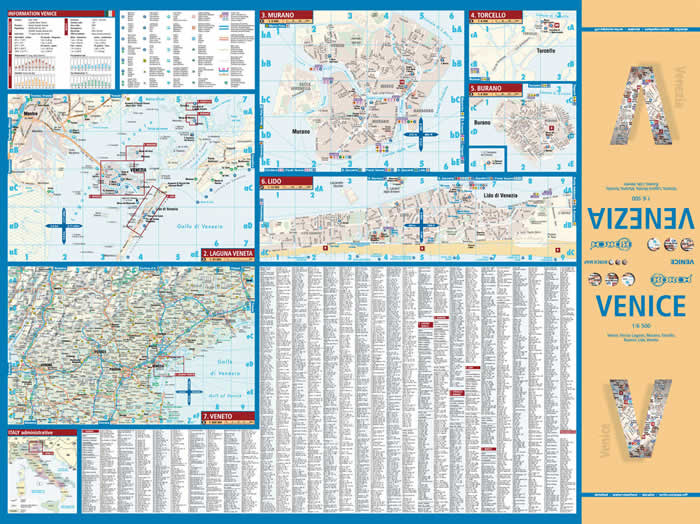 immagine di mappa di città mappa di città Venezia - mappa della città plastificata, impermeabile, scrivibile e anti-strappo - dettagliata e facile da leggere, con trasporti pubblici, attrazioni e luoghi di interesse - nuova edizione