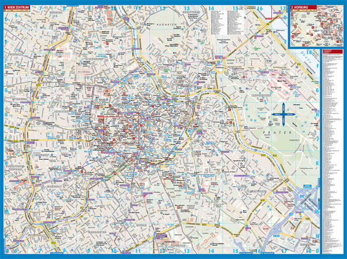 immagine di mappa di città mappa di città Vienna / Wien - mappa della città plastificata, impermeabile, scrivibile e anti-strappo - dettagliata e facile da leggere, con trasporti pubblici, attrazioni e luoghi di interesse - nuova edizione