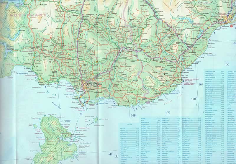 immagine di mappa stradale mappa stradale Nuova Zelanda - con Wellington, Christchurch, Auckland, Dunedin - mappa stradale, impermeabile e antistrappo - nuova edizione