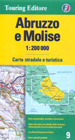 mappa Abruzzo e Molise stradale con distanze stradali, percorsi panoramici