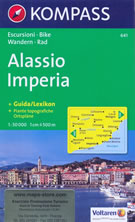 mappa topografica n.641 - Alassio, Imperia, Isola Gallinara, Laigueglia, Diano Marina, Riva Ligure, Montalto, Calizzano, Albenga, Loano - con sentieri CAI, percorsi MTB, spiagge, luoghi panoramici e parchi naturali - nuova edizione