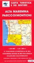 mappa topografica Alta Maremma e Parco di Montioni - con S.Vincenzo, Campiglia Marittima, Venturina, Massa Marittima, Follonica, Scarlino, Gavorrano