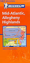 mappa stradale regionale n.582 - America del Nord - Mid-Atlantic, Allegheny, Highlands