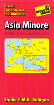 mappa stradale Asia Minore - con Israele, Libano, Giordania, Siria - edizione 2013